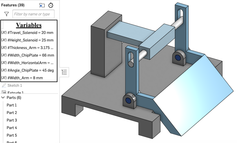 Chipper Kicker Prototype Model Driven with Variables