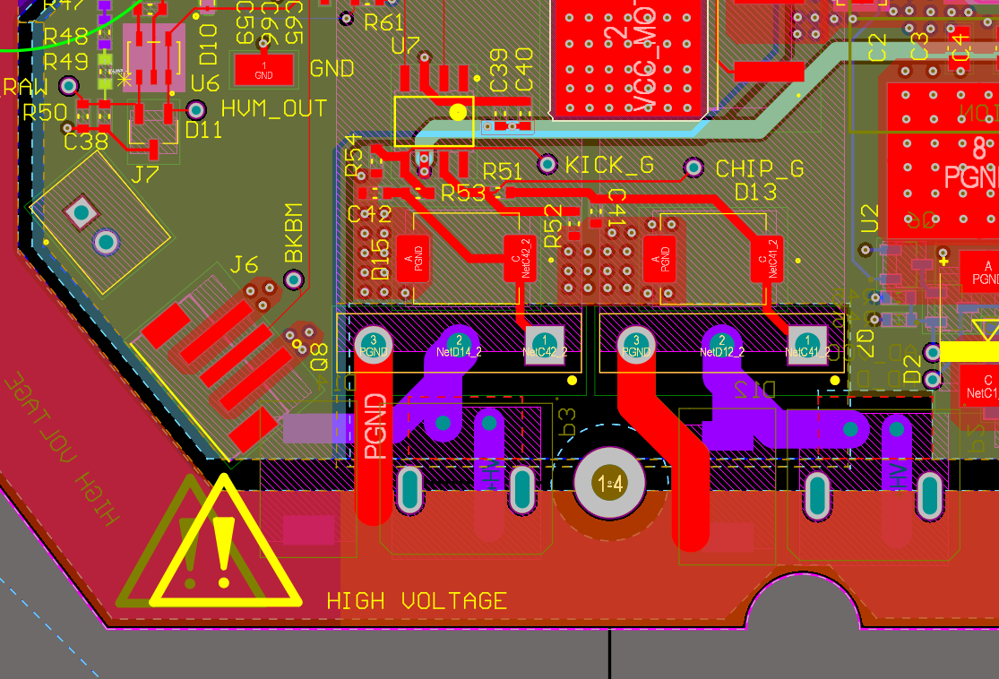 Power Board PCB Layout High Voltage