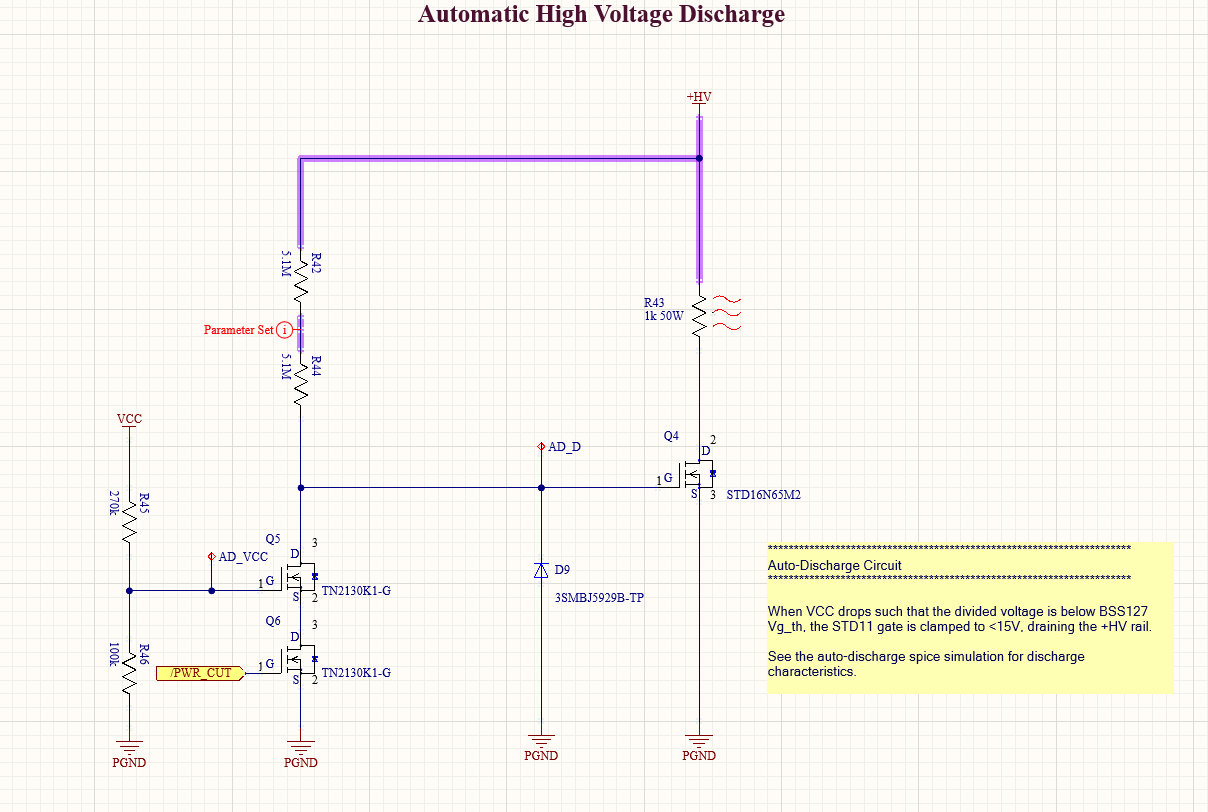 Power Board Voltage Discharge Schematics